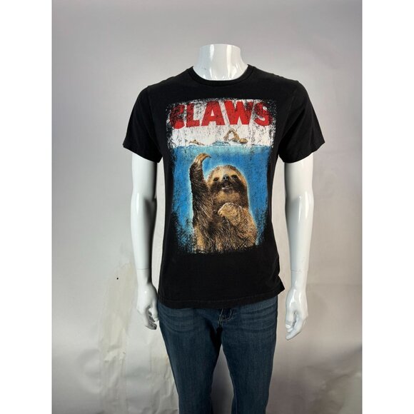 Sloth "Claws" Graphic Black T-Shirt Medium - Picture 13 of 16